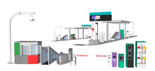 新規追加した高速道路料金所3Dオブジェクト